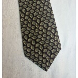 MARK ALEXANDER Men's Necktie Italian Silk Geometric Tie Vintage
